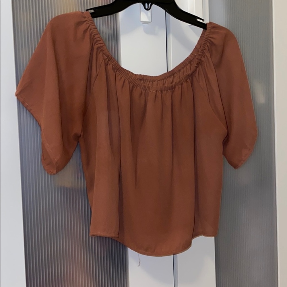 Taupe crop top. Forever 21